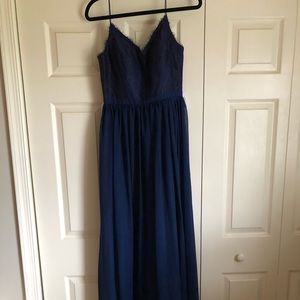 Navy Weddington Way bridesmaid dress